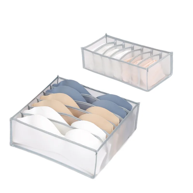 High Quality Nylon Large Capacity Travel Mesh Drawer Cubes Underwear Bra Storage Bag Organizer