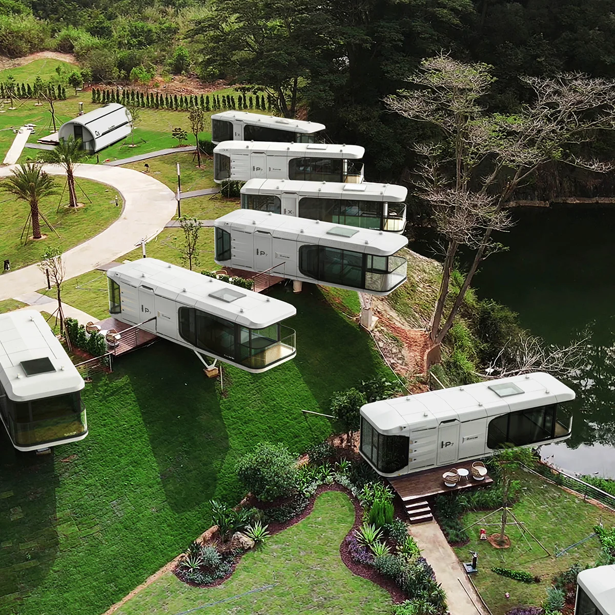 Zcamp C5 Modular House Prefabricated House Campsite Villa Hotel Easy Assemble Prefab House Mobile Capsule Prefabricated Office
