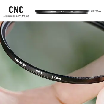 Camera Lens Filter Pouch Neutral Density Filter and Accessory Kit ND2 ND4 ND8 ND16 NEEWER 67mm ND Lens Filter Kit detail image