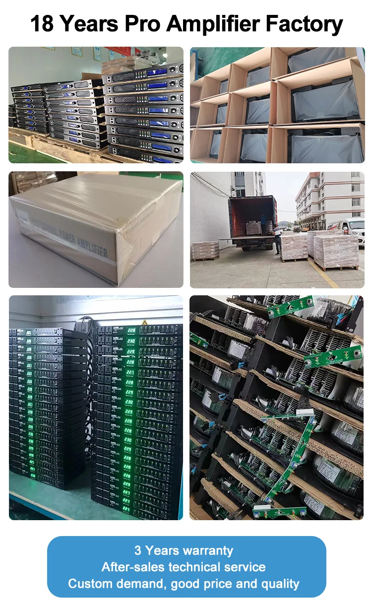 2 채널 4CH 4CH 8CH 증폭기 1U 클래스 D 전문 전력 증폭기