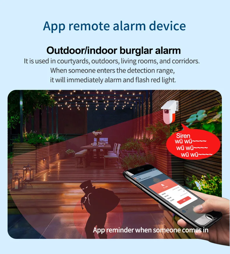 Outdoor Motion Sensor Alarm Wifi Infrared Pir Motion Detector For Home