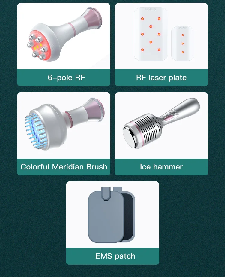 Cavitation Machine 9 in 1 Body Slimming Therapy Machine Desktop 80K Multi-Function Negative Pressure Cavitation Beauty Machine