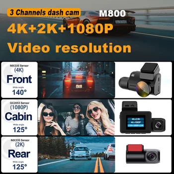 M800 Sony Car Camera Best Dash Cam Front and Rear 4K WiFi GPS Car Dsah  Camera Dual Lens 4K Car DVR Dual Camera Dashcam Recorder 4K Car Black Box -  China Dash