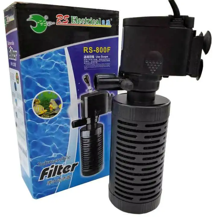Wholesale RS-800F Rectangle Plastic Submersible Internal Aquarium Filter Pump Ultra Quiet Energy Saving Multi-functional Fish