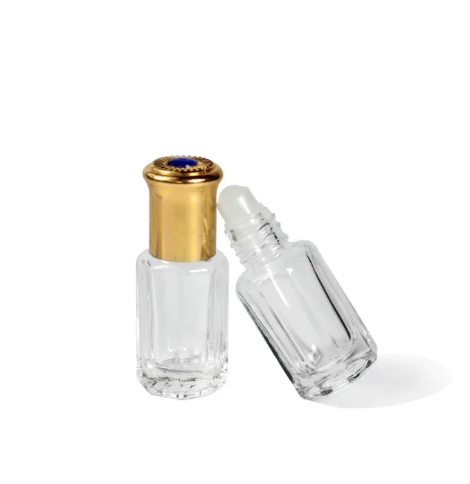 3ml Glass Octagonal Bottles Essential Oil Bottles Glass Roll on Perfume Bottles