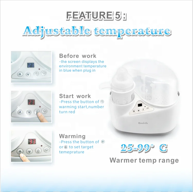 Baby Bottle Warmer Egg Steamer Led Display Bimirth Bpa Free in