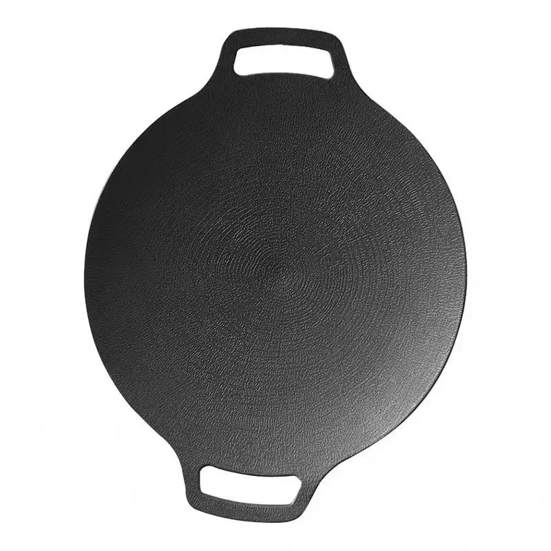 TEBAK Non-Stick Stainless Steel Frying Pan Indoor Outdoor Camping Courtyard Barbecue BBQ Grill Iron Pot Stove Plate