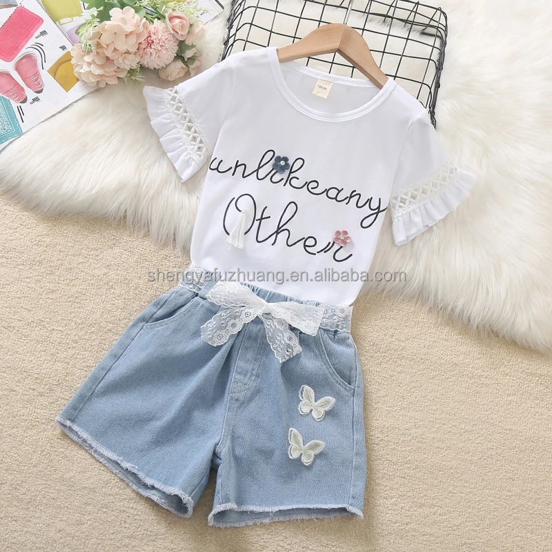 2022 children's wear women's T-shirt set high quality factory direct sales