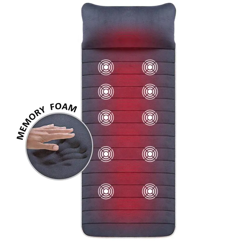 Foldable Topper Full Body Electric Thermal Vibrating Massage Mat Mattress  With Heat