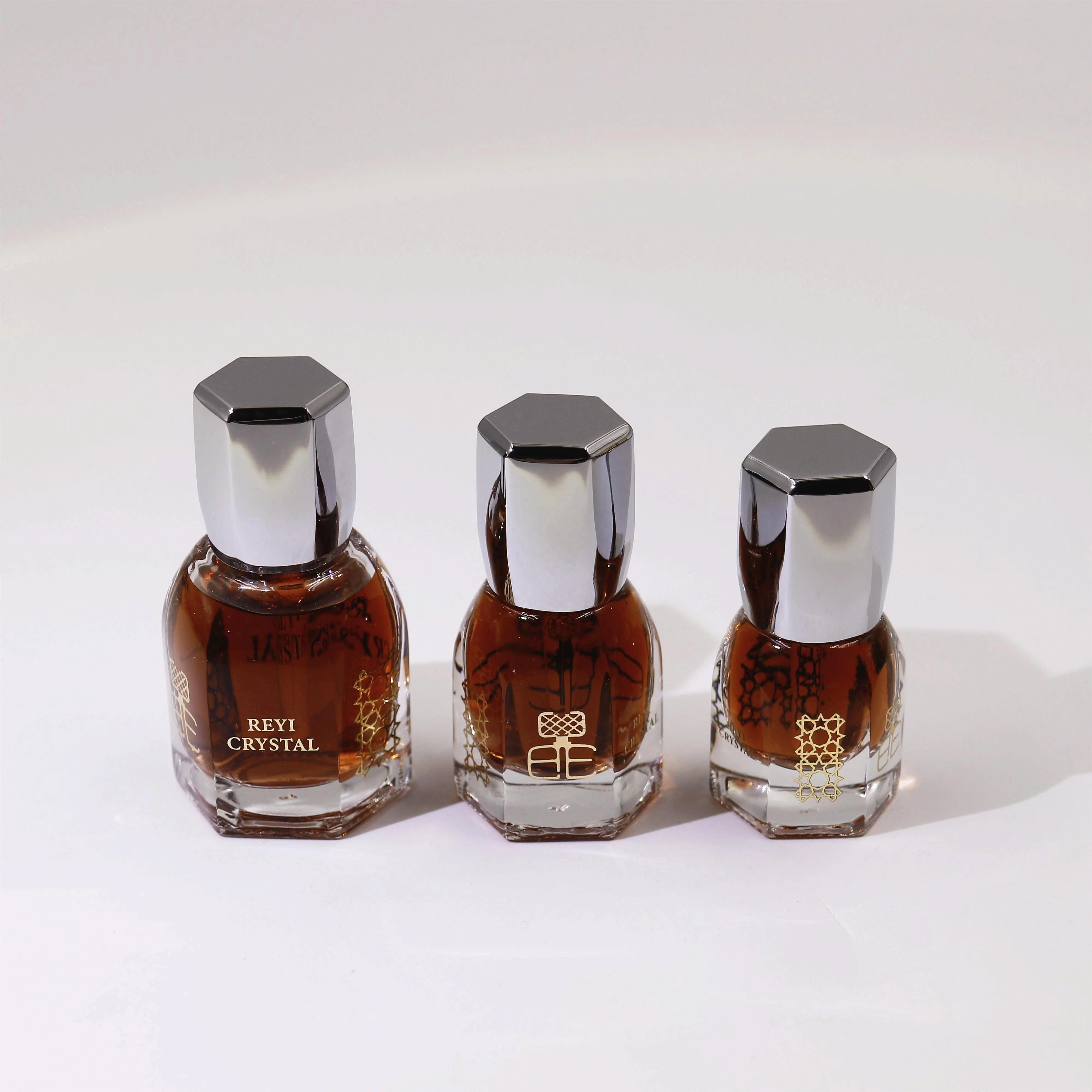 3ml 6ml 12ml Arabic Oud Oil Glass Bottle Perfume Glass Bottle with Zamak Cap