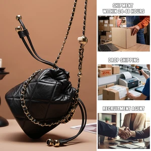 Luxury Diamond Lattice Genuine Leather Crossbody Bag for Women Waterproof & Light Weight 2-2.9L Capacity Vintage Fashion Design