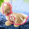 New soft material - rose red trim transparent raincoat