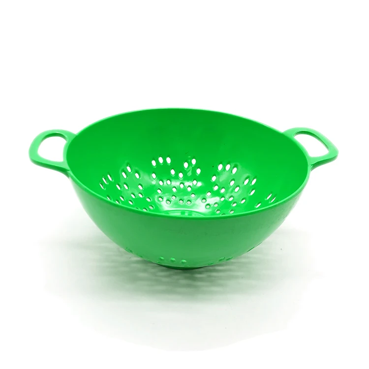 Однотонная меламиновая кухонная утварь с двойной ручкой, кухонный пластиковый дуршлаг, чаша с ситечком