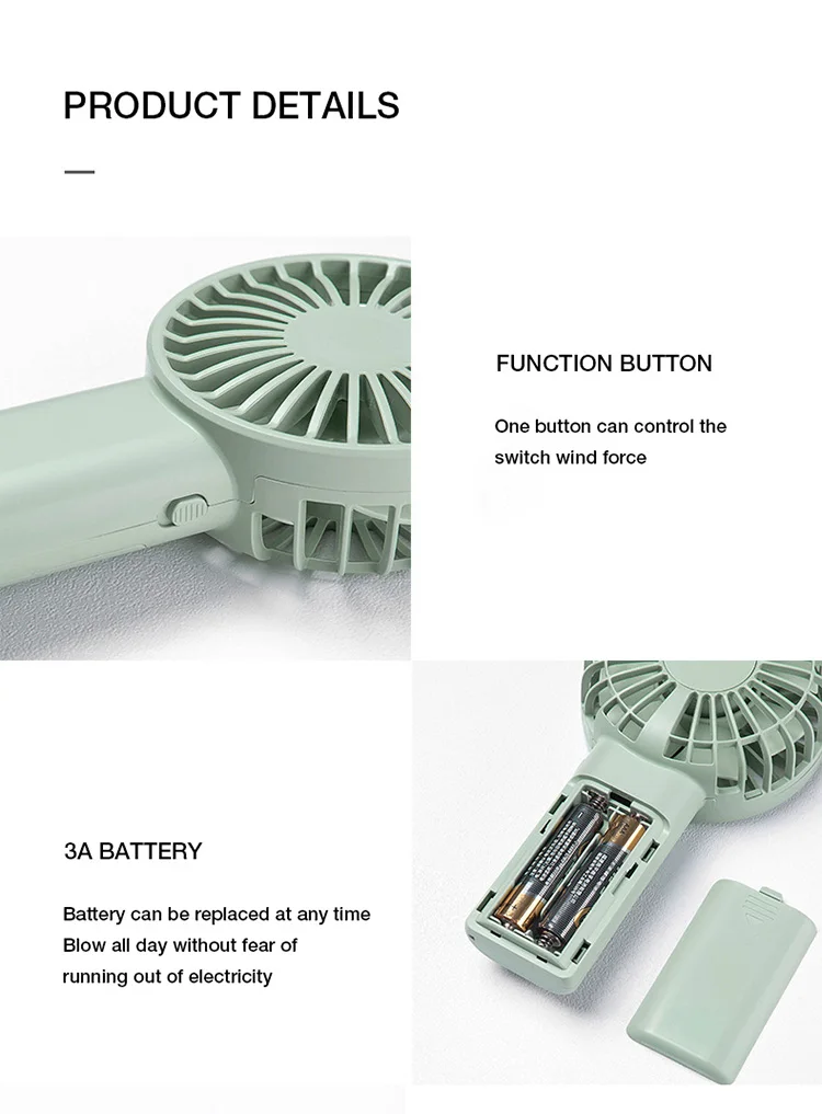 Wholesale Electric Battery Mini Handheld Fan Oem Portable Small Cool