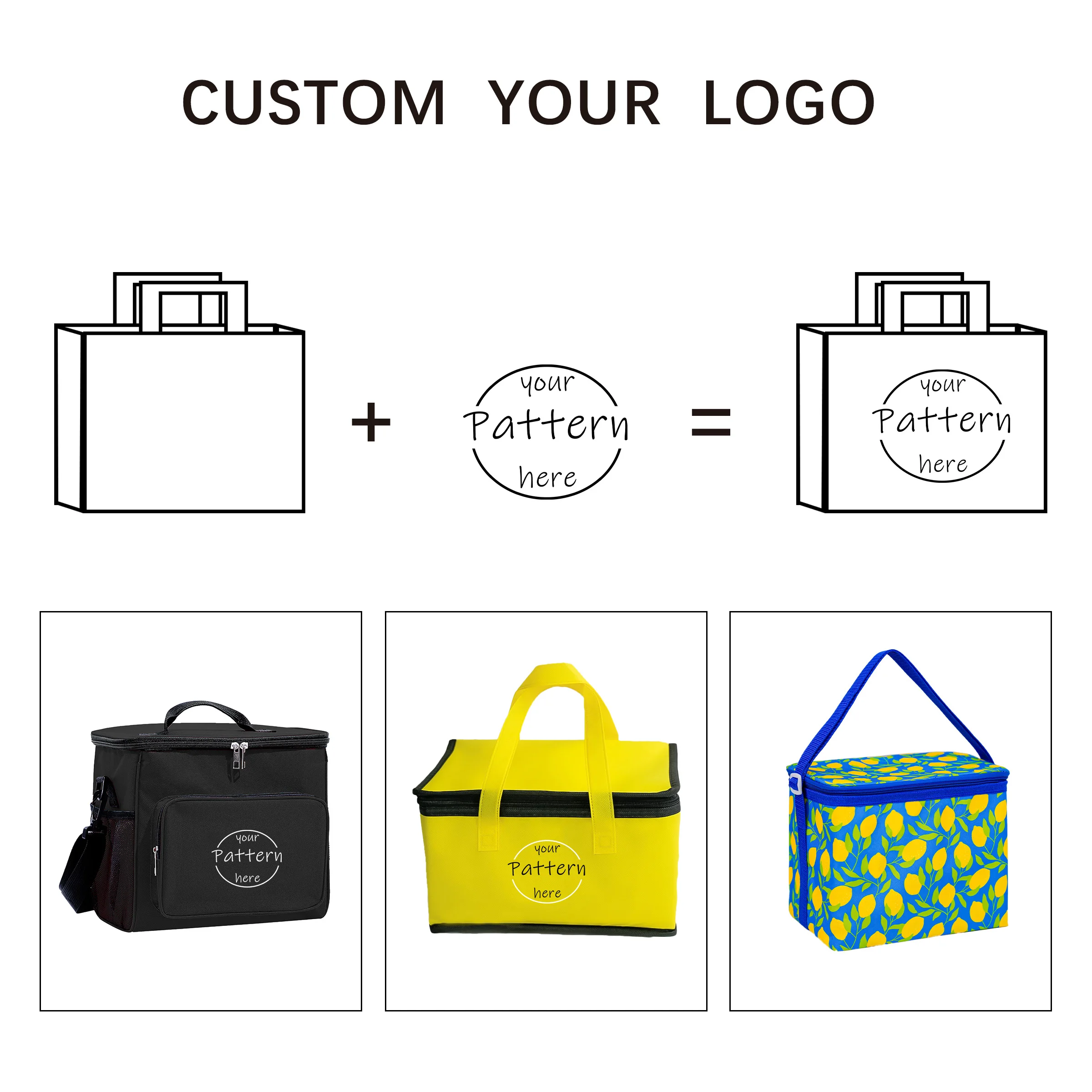 Hong Dong Wholesale OEM Custom Printing  Waterproof Food Tote Thermal Lunch Cooler Bag Insulated Cooler Lunch Bag Food Delivery