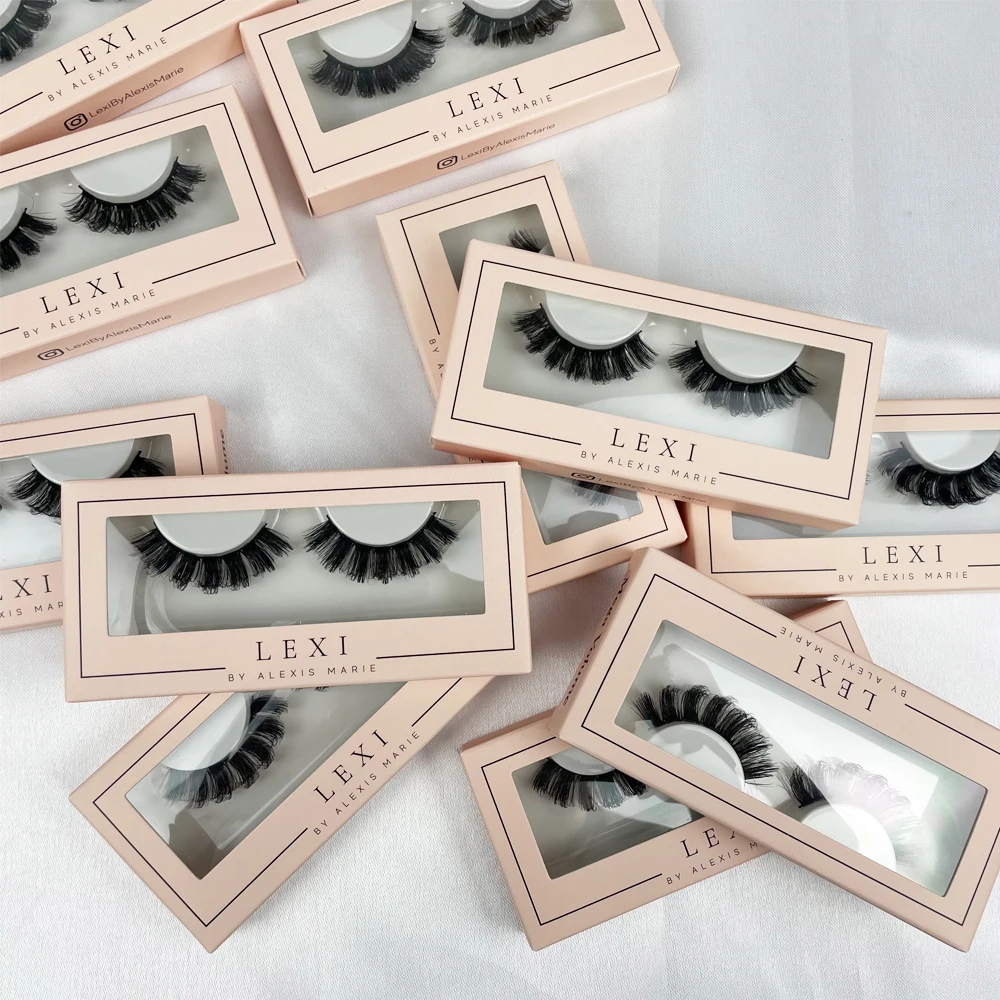 B968 Custom Boxes for Eyelashes Make Your Own Brand Custom Lash Paper False Lash Eyelash Packaging Box Eyelash case