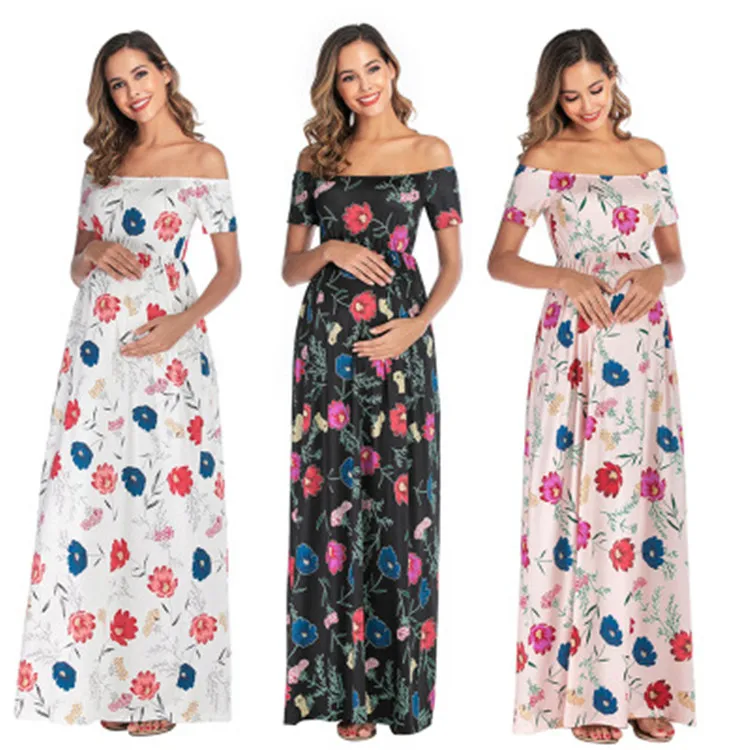 stretchy maxi dress maternity