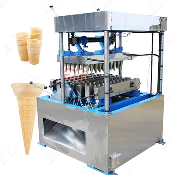 Low Price Flower Cup/Torch/Ox Horn Ice Cream Cone Making Machine with Testing Video