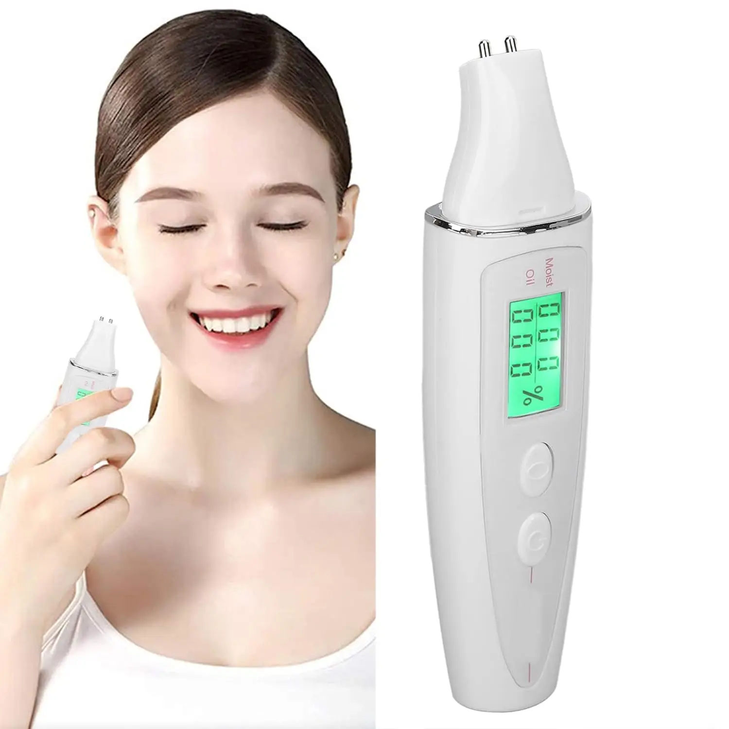 Best Selling Mini LCD Digital Precision Facial Skin Oil Content Analyzer Moisture Tester Skin Monitor Detector
