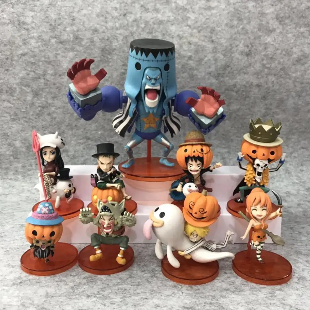 9pcs Set One Piece Wcf Halloween Day Luffy Zoro Brook Nami Sanji Chopper Action Figure Pvc Collection Model Toy For Gifts Buy One Piece Wcf Halloween Day One Piece Action Figure Luffy Zoro Brook