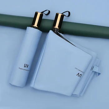 custom umbrella with logo printing Uv 3 Folding Mini Gift Windproof Travel Rain umbrella with logo
