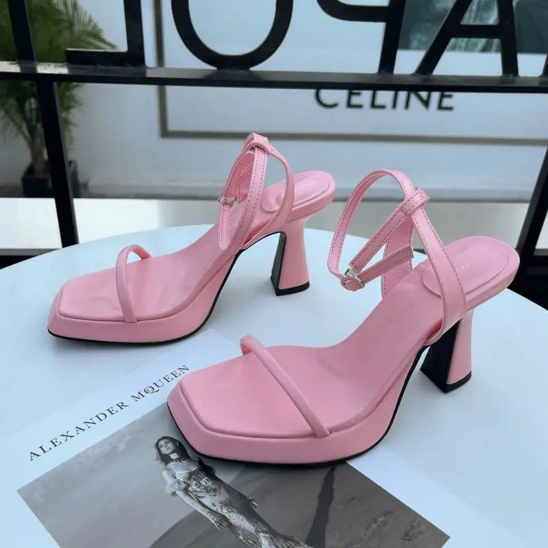 Candy Color Zapatos De Damas Platform Trendy Female Sandals Shoes 2022  Block Heels For Ladies - Buy Block Heels,Block Heels For Ladies,2022  Blocked Heel Sandals Product on 