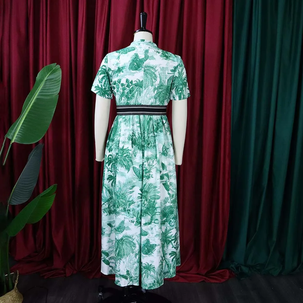 alibaba Wholesale African Midi Dresses African Print Dresses Africa Causal  Daily A-line Dresses