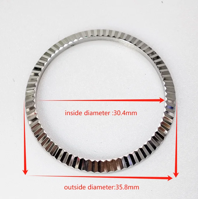 36mm Rolex用 16013 16018 16233 16234 16203用 スチールベゼル 30.4mm