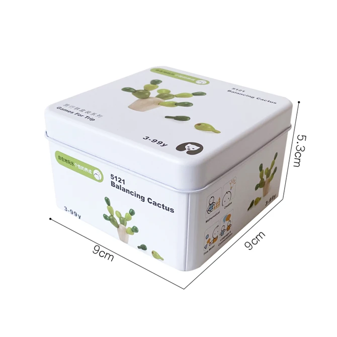 Montessori-Inspiriertes Kinder-Holzbausteine-Set Mosaik-Wrfel Zhlstbchen  Holzbausteine Eisenbox Kaktus-Modell Spielzeug| Alibaba.com