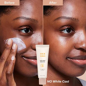 Organic Cream Hyaluronic Acid Centella Moisturizing Hydrating Sunscreen SPF40 Calming for Oily Dry Non-White Cast for Sensitive