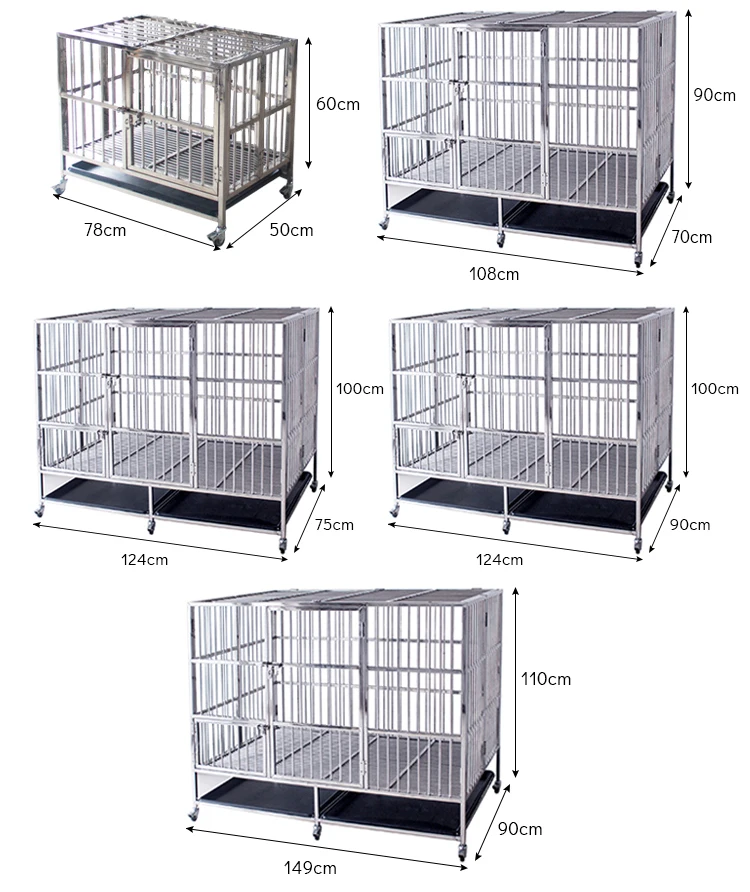 Heavy Duty Stackable Dog Kennels Easy Assemble Multi Sizes Pet Dog Cage