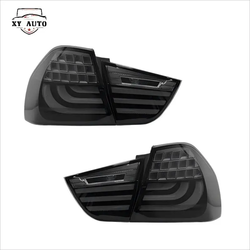 For 2005-2008 BMW 3-series E90 LED Rear Tail Light Assembly Fiber Optic I318 I320 New Condition 12V Red and Clear Lens Color