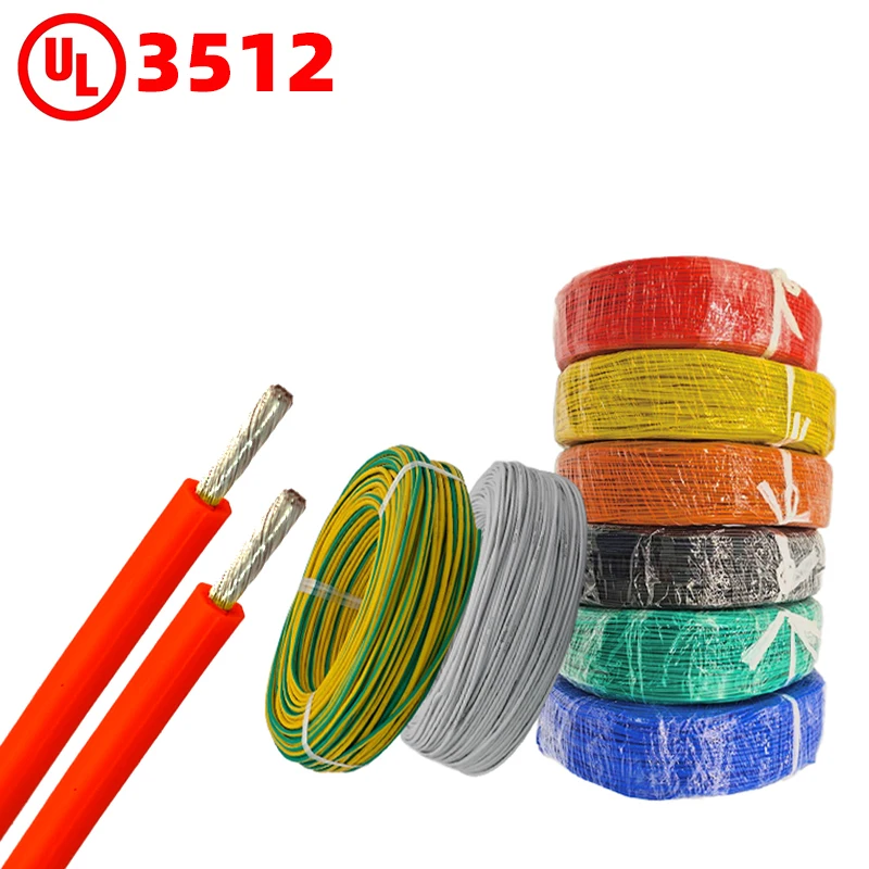 Custom UL 3512 600V Copper House Wire Electric Cable 10 12 14 AWG Stranded Conductor Silicone Rubber PE Overhead Power