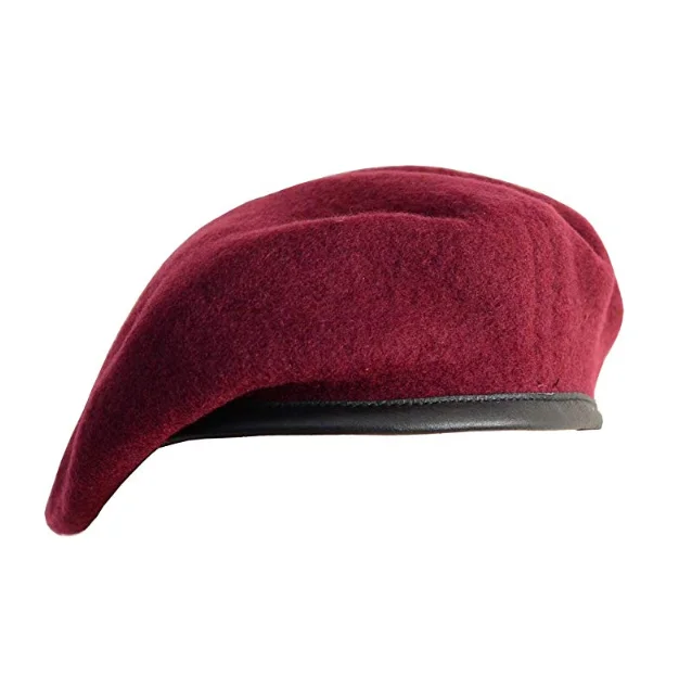 dark red beret