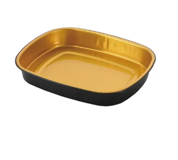 Disposable Baking Pan Aluminum Foil Pans Container Tray for Roasting Cooking Heating Round Golden Food Tray