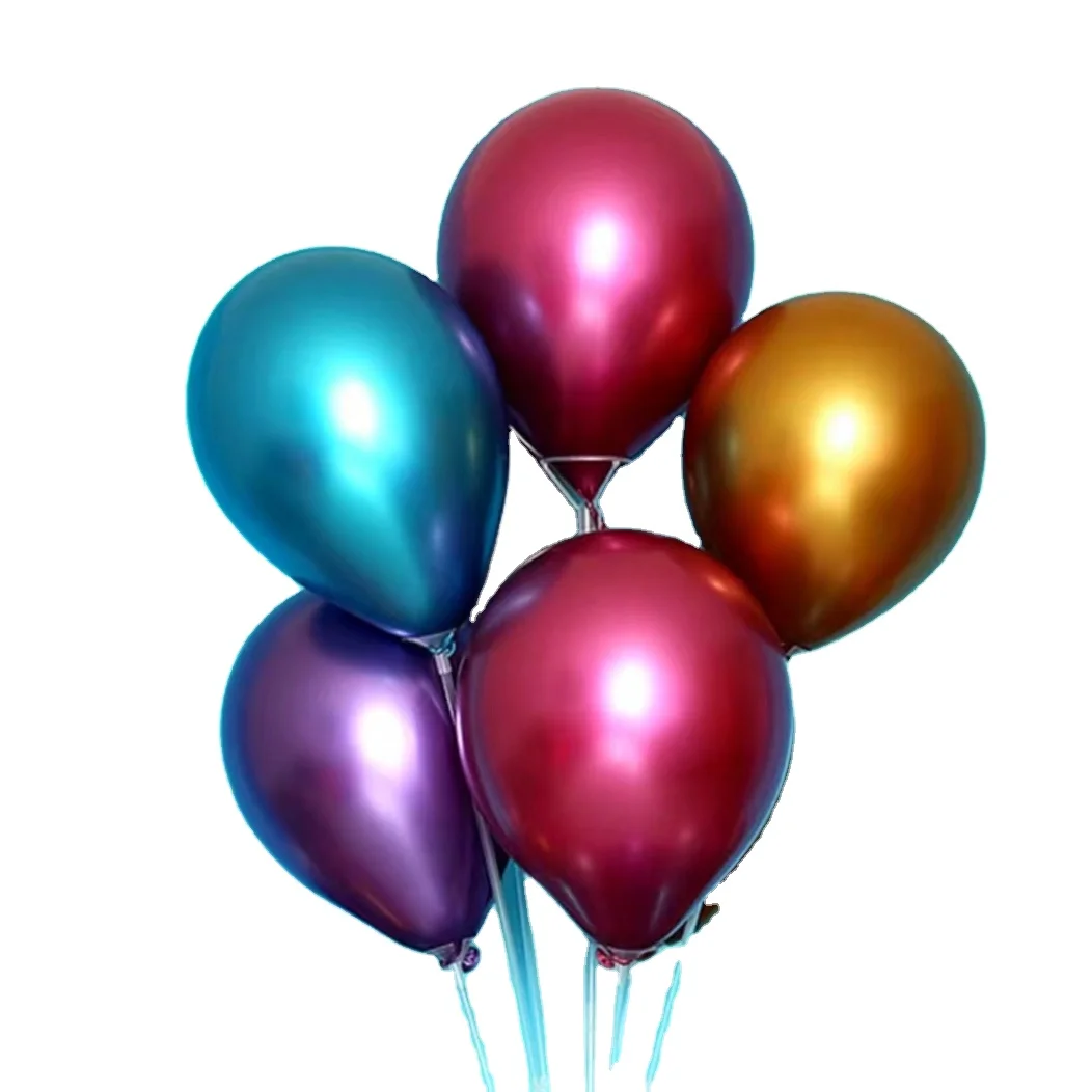 High Quality 12 Inch Metal Latex Balloon,Thickened Color Circular Metal ...