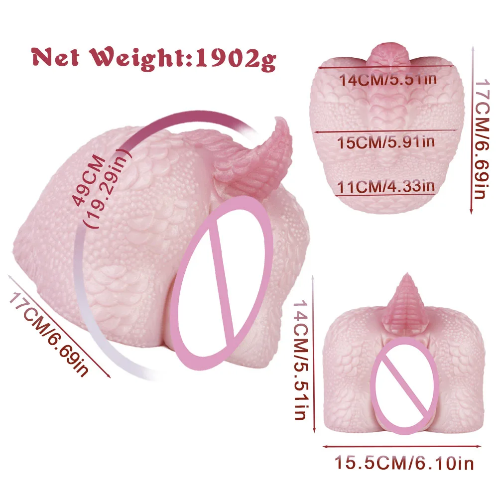 GEEBA Fantasy Stroker Big Ass Mold Fox Horse Dragon Realistic Vagina  Silicone Male Masturbator Sex Toys Wholesale