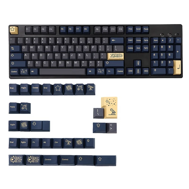 GMK Stargaze Keycaps - Durable PBT Sublimation Keyset