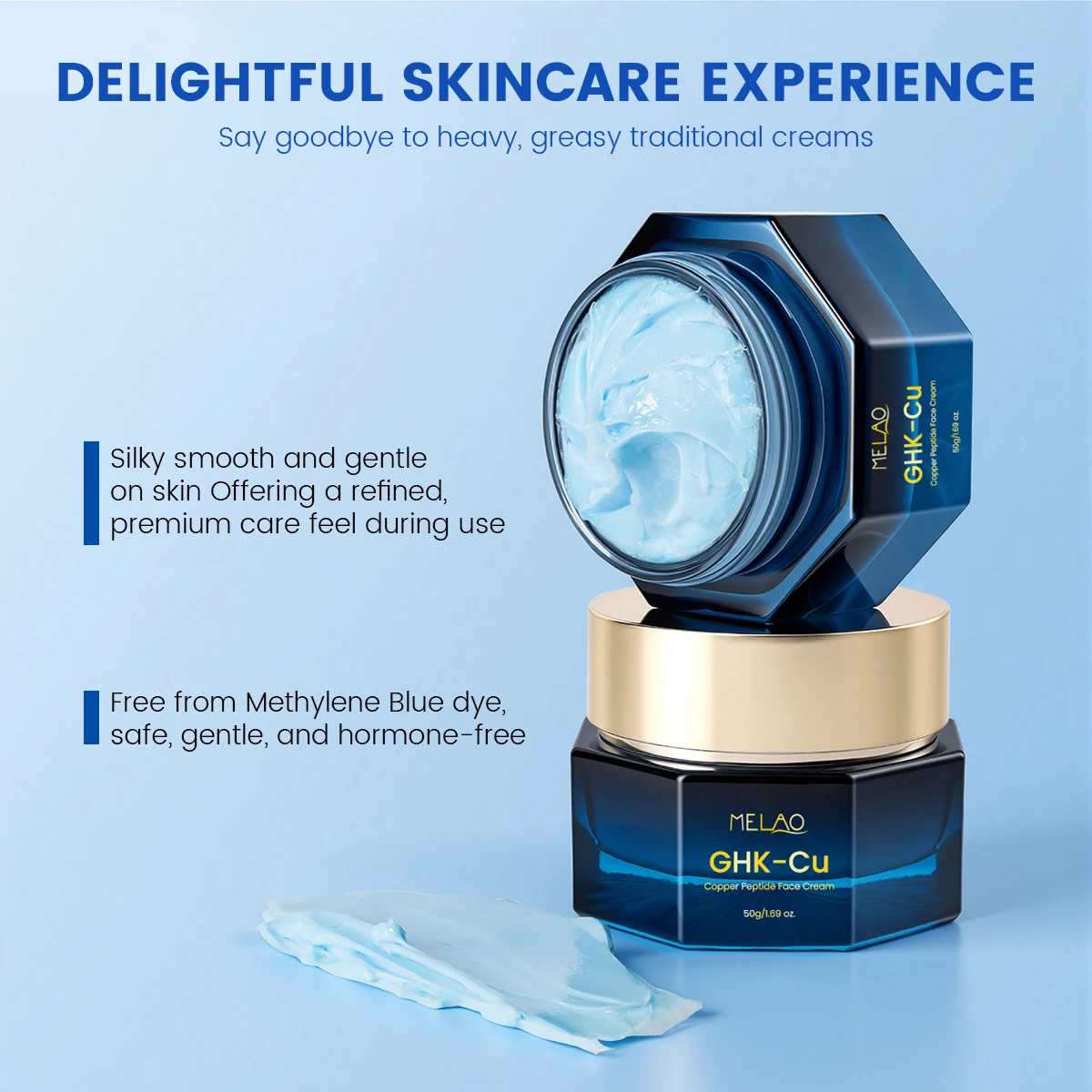ghk-cu peptide topical safety Private Label Blue Copper Care Cream Anti-wrinkle Repairing Brightening Anti Aging Copper Peptide Face Cream performance boosting injections PRP & AWT for GHK-Cu:50mg