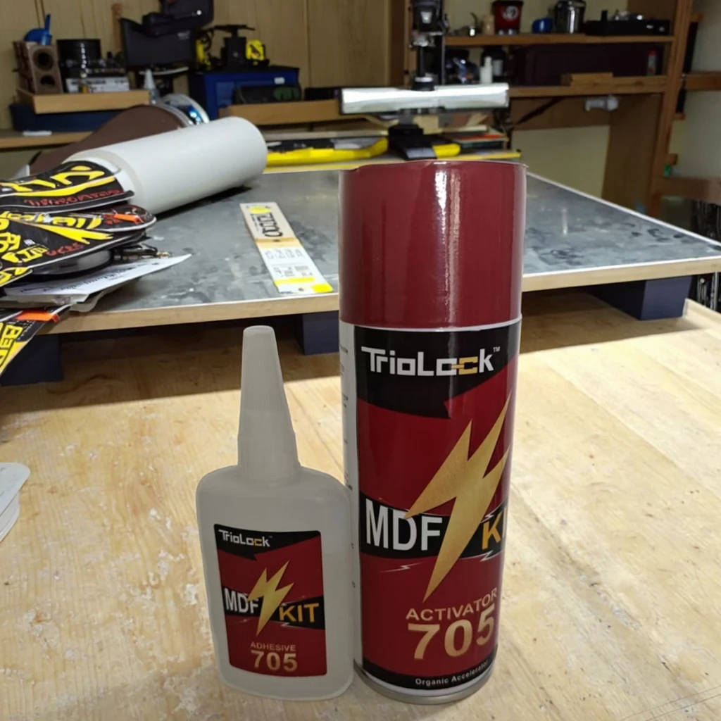 Spray Activator 500ml Glue and 120ml  Mdf-2 Kit Two Components Cyanoacrylate Super Glue and Spray Activator Wood