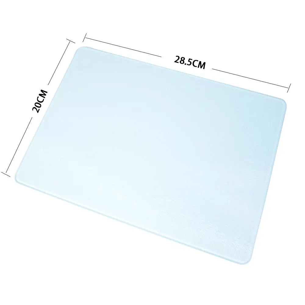 Blank Cheese Chopping Blocks Sublimation Rectangle Glass Tempered Cutting Board Small 28.5*20cm