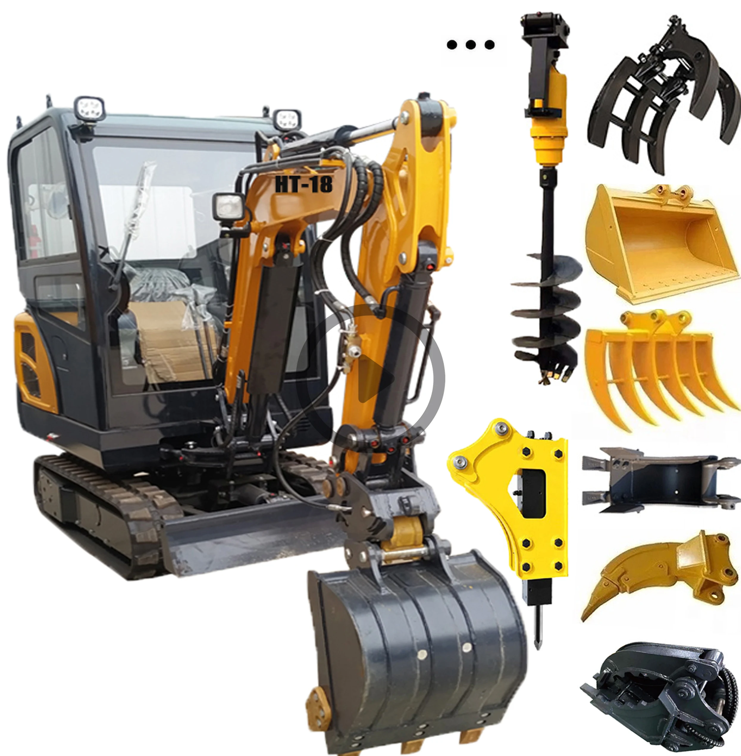 1000kg hydraulic mini excavator with competitive prices