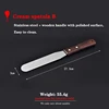 6 inch straight spatula with wooden handle
