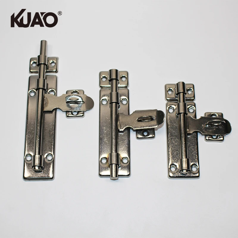 Stainless Steel Slide Bolts with Hasps Assorted Sizes Hardware for Door Cabinet Security Locking