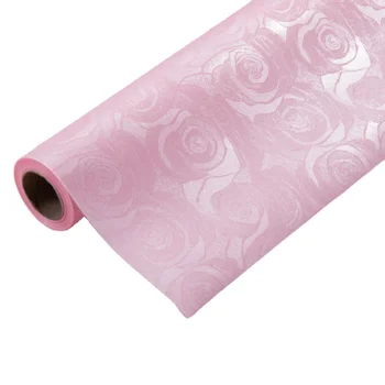 Hot Sale High Quality 3D Print Rose Glitter Waterproof Custom Packing Film Bouquet Flower Wrapping Paper