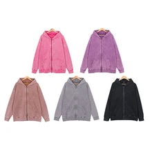 #U253, 370GSM 60% COTTON 40% POLYESTER  GARMENTS WASHED  UNISEX   JACKET WITH HOOD