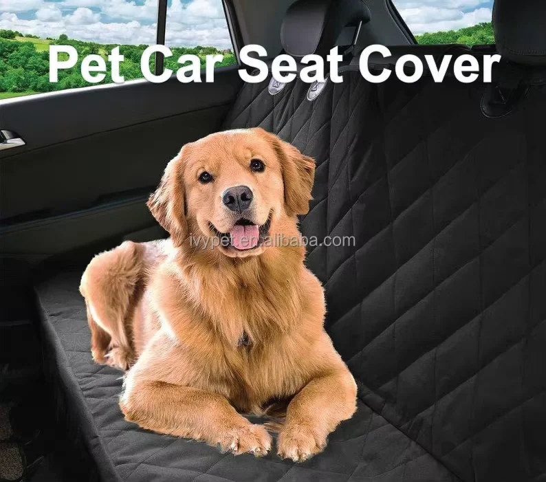 product waterproof dog car seat cover for back seat collapsible scratchproof nonslip dog seat cover protector with visible mesh window-46