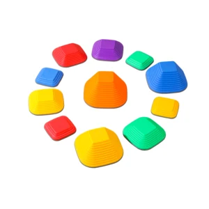 11pcs Educational Sensory Training square Shape Balance Stepping Stone Crossing Step Stone Balance Training Balance Toys