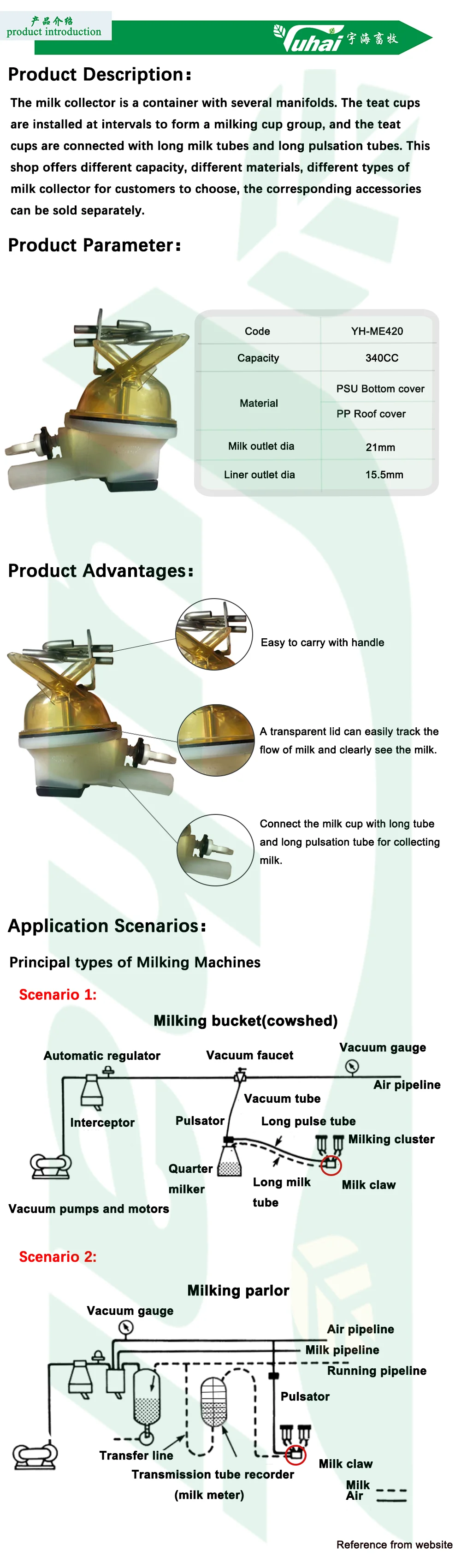 product milking machine spare parts dairy cow milking machine milking claw 340cc-0