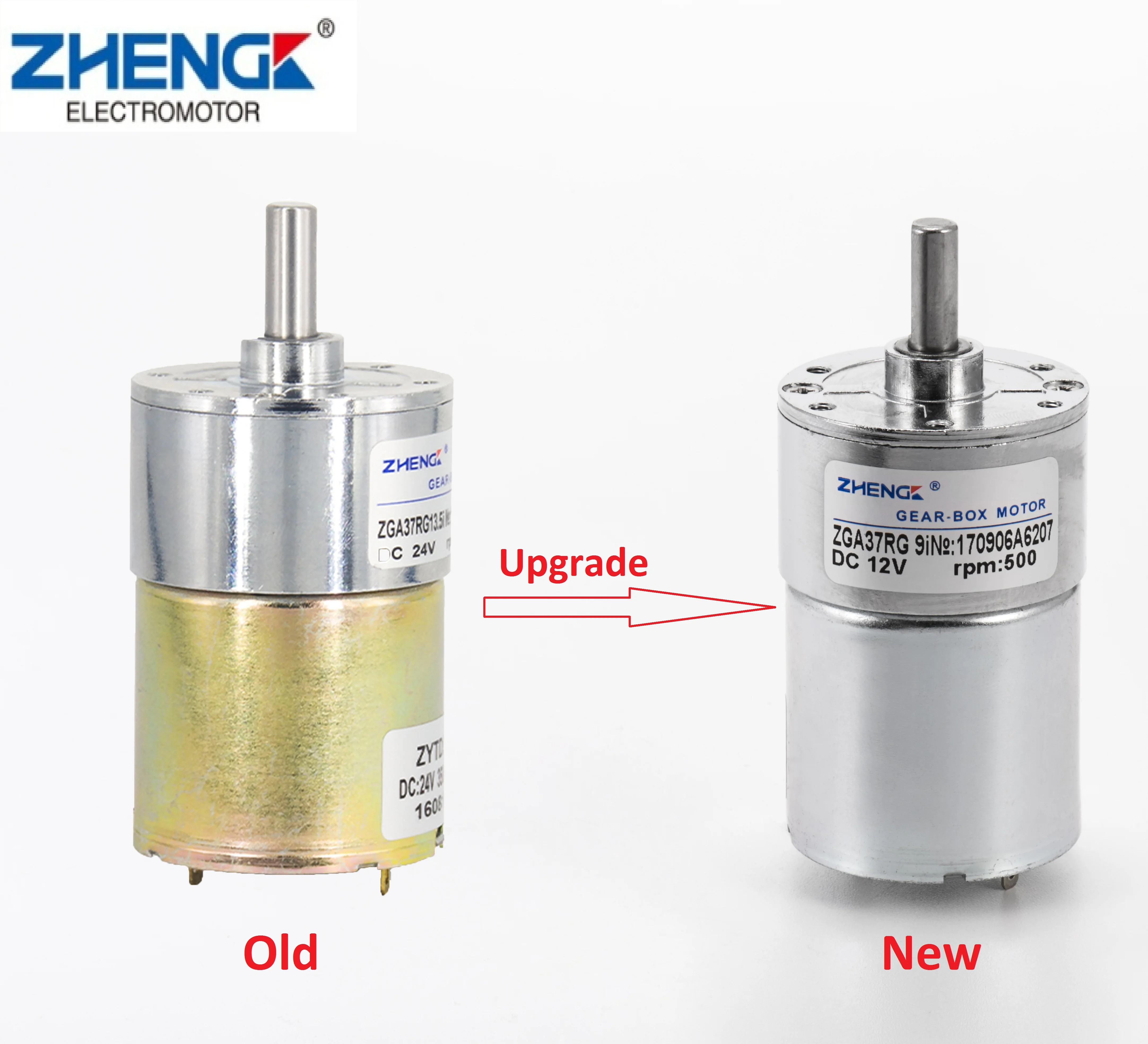 Zhengke ZGA37RG 12V DC Gear Motor with Gearbox for Home Appliance